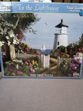 1000-Piece Lighthouse Garden Puzzle - Multicolor. 24 X 30